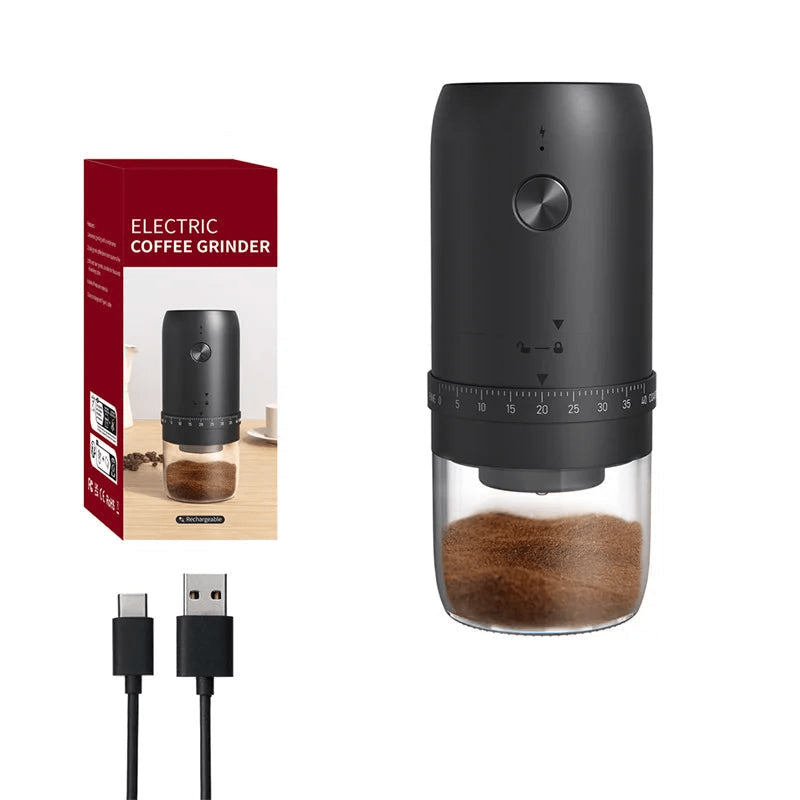 1800mAh Electric Coffee Grinder 40 Level Adjustable Burr Grinder Black - BOUTIQUEAMINESHOP.onlin