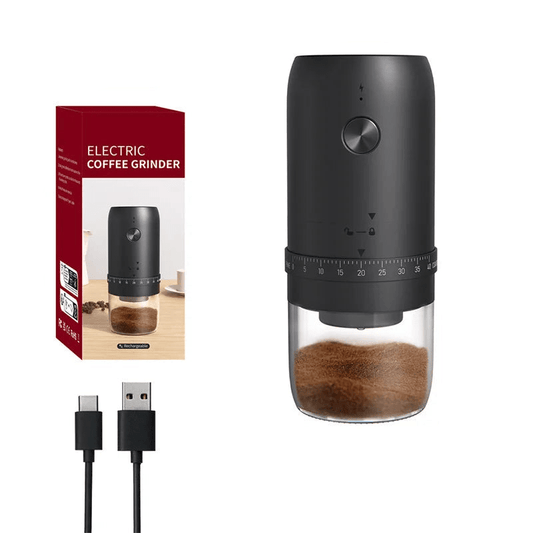 1800mAh Electric Coffee Grinder 40 Level Adjustable Burr Grinder Black - BOUTIQUEAMINESHOP.onlin
