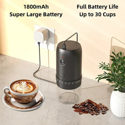 1800mAh Electric Coffee Grinder 40 Level Adjustable Burr Grinder Black - BOUTIQUEAMINESHOP.onlin