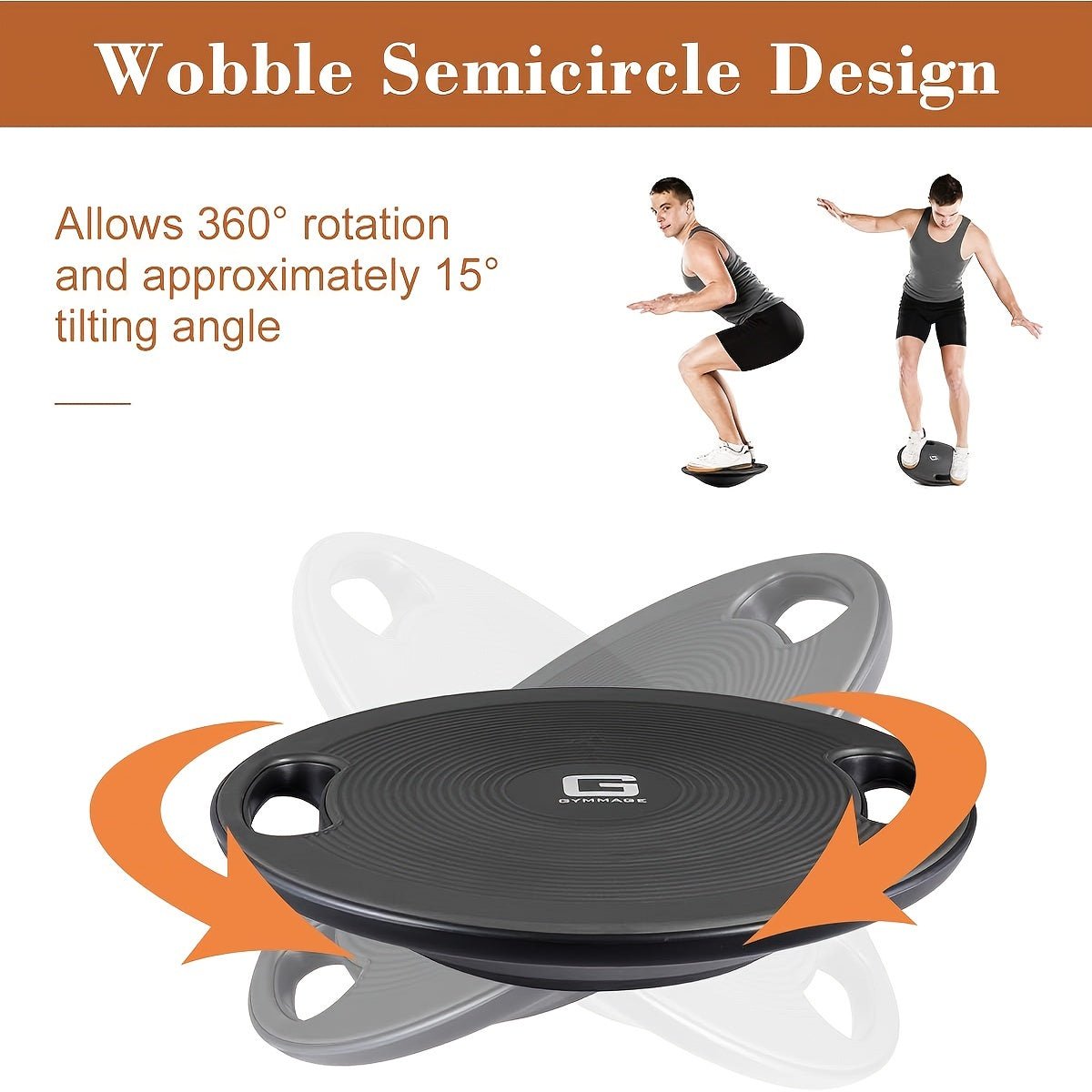 1pc Balance Board - Non - Slip Exercise Trainer(Black) - BOUTIQUEAMINESHOP.onlin