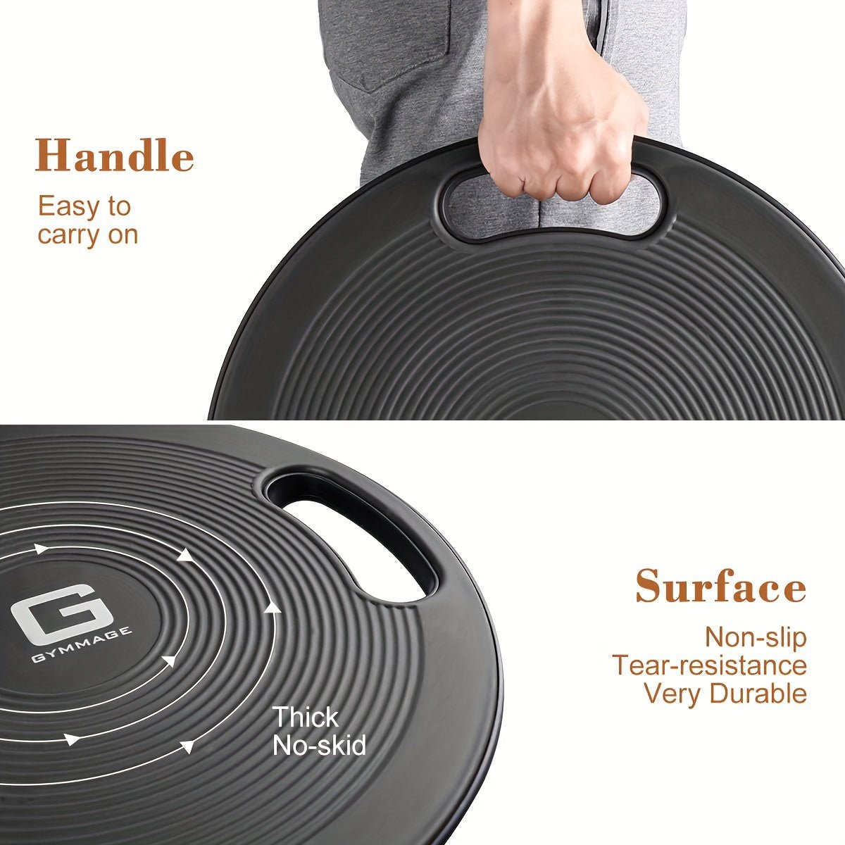 1pc Balance Board - Non - Slip Exercise Trainer(Black) - BOUTIQUEAMINESHOP.onlin