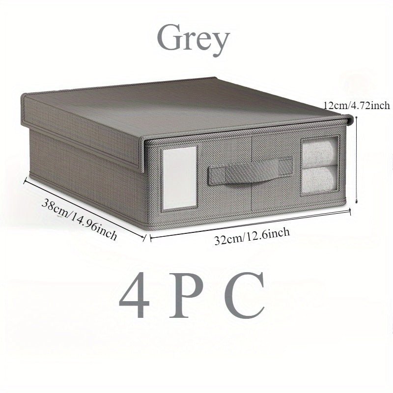 4pc Non - Woven Storage Organizer Set for Wardrobe & Travel - BOUTIQUEAMINESHOP.onlin