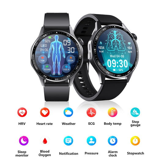 Advanced Health and Fitness Smartwatch with Tools to Manage Stress and Sleep, ECG App, SpO2, 24/7 Heart Rate - BOUTIQUEAMINESHOP.onlin