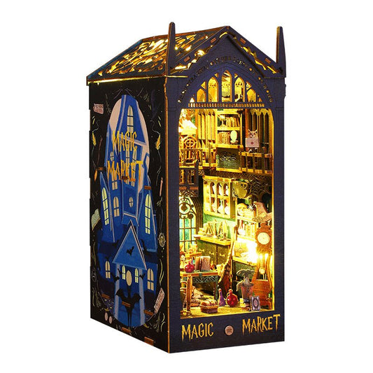 DIY Hut Creative Hand Assembled 3D Book Stand Miniature Scene Model Ornament - BOUTIQUEAMINESHOP.onlin