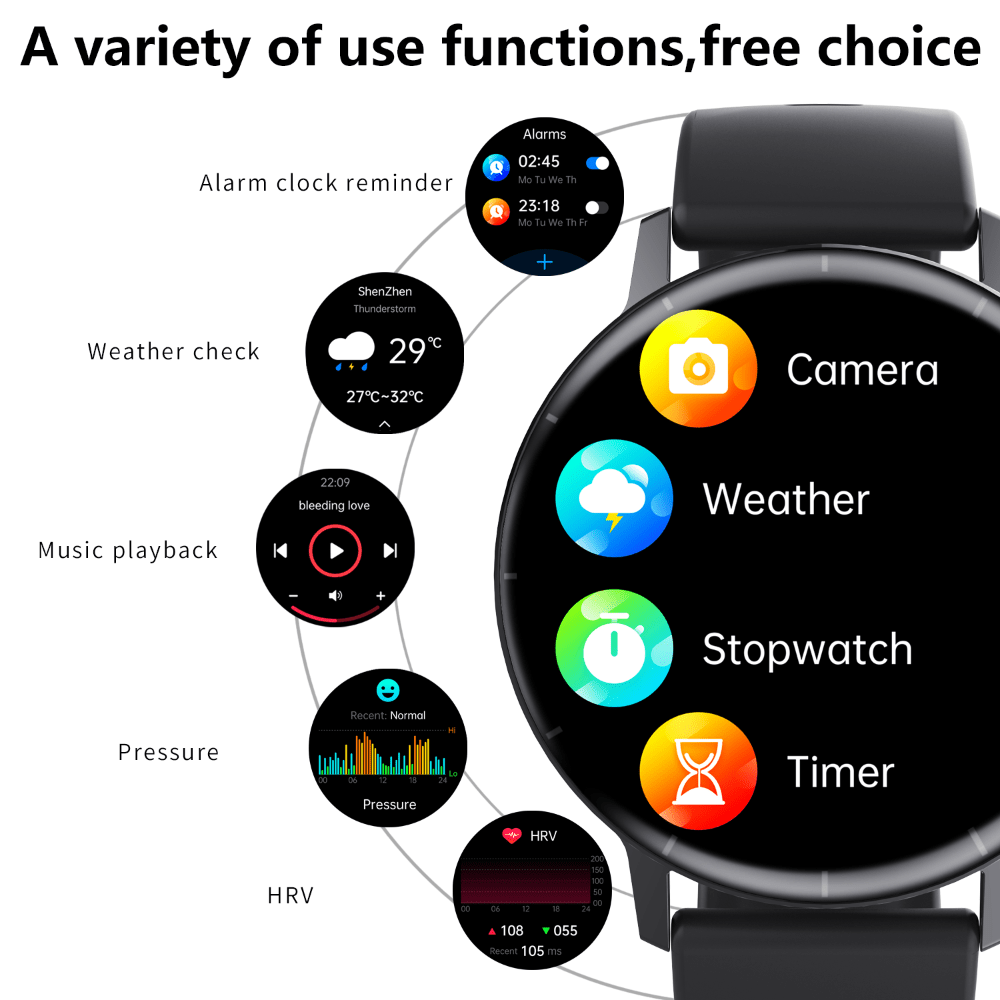 ECG monitor Smart Watch Non Invasive Blood Glucose Smart Watch with Blood Component Analysis - BOUTIQUEAMINESHOP.onlin