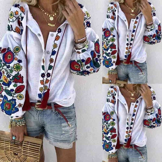 Floral print shirt - BOUTIQUEAMINESHOP.onlin