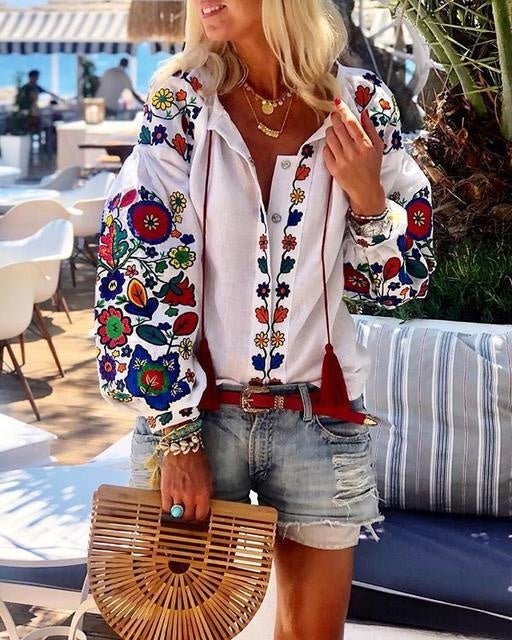 Floral print shirt - BOUTIQUEAMINESHOP.onlin
