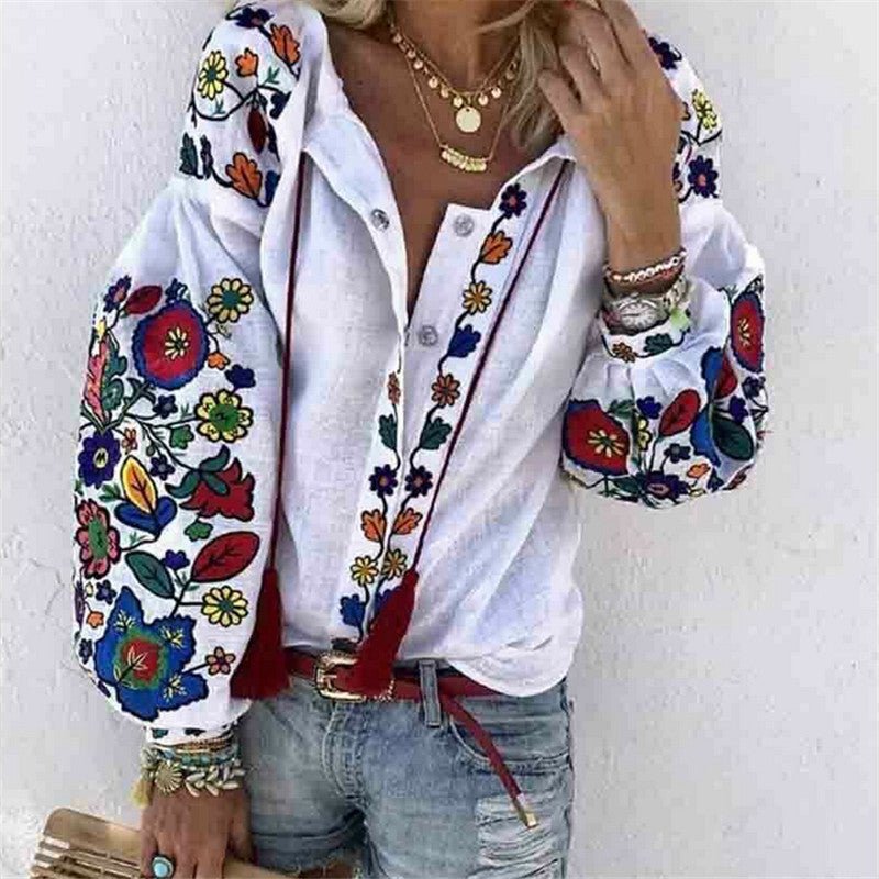 Floral print shirt - BOUTIQUEAMINESHOP.onlin