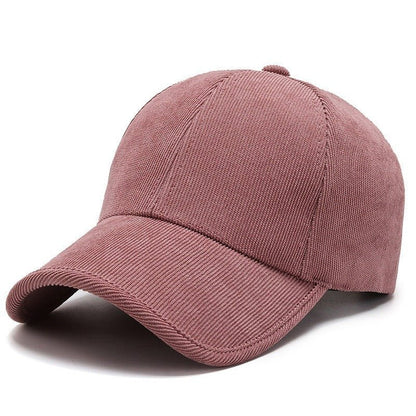 Four Seasons Corduroy Color Baseball Cap Casual All - matching - BOUTIQUEAMINESHOP.onlin
