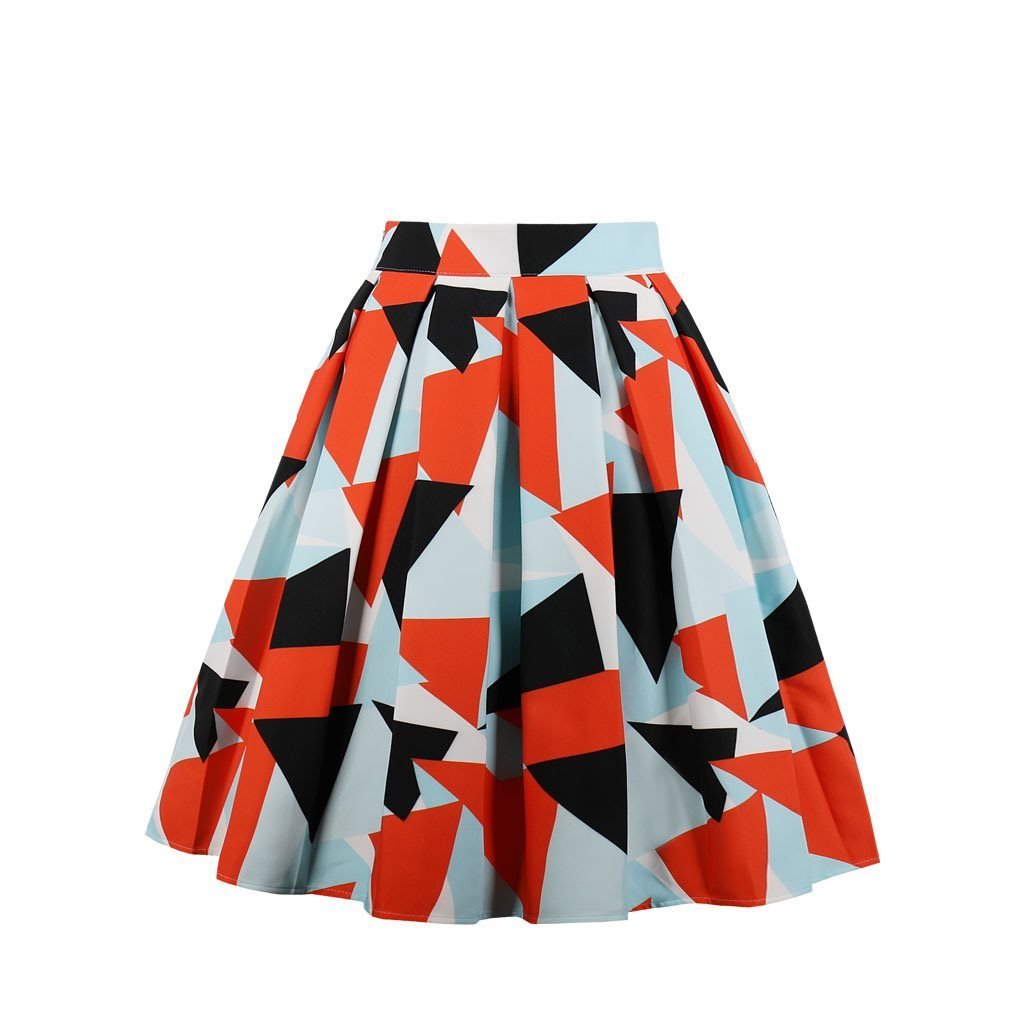 Geometric pleated skirt - BOUTIQUEAMINESHOP.onlin