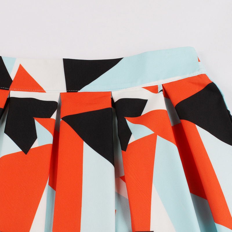 Geometric pleated skirt - BOUTIQUEAMINESHOP.onlin