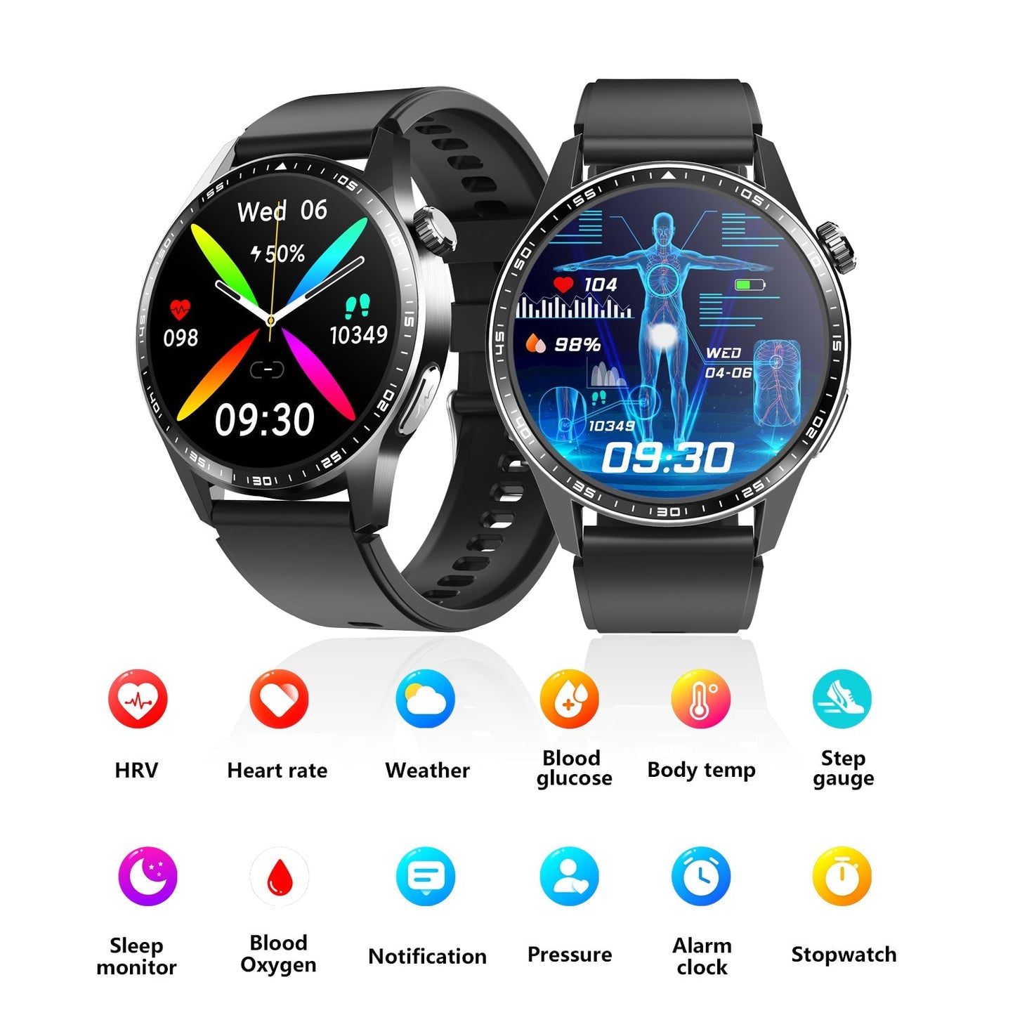 Healthy Blood Oxygen Smart Watch Men ECG+PPG Precise Body Temperature Heart Rate Monitor Smartwatch HRV Blood Pressure Watches - BOUTIQUEAMINESHOP.onlin