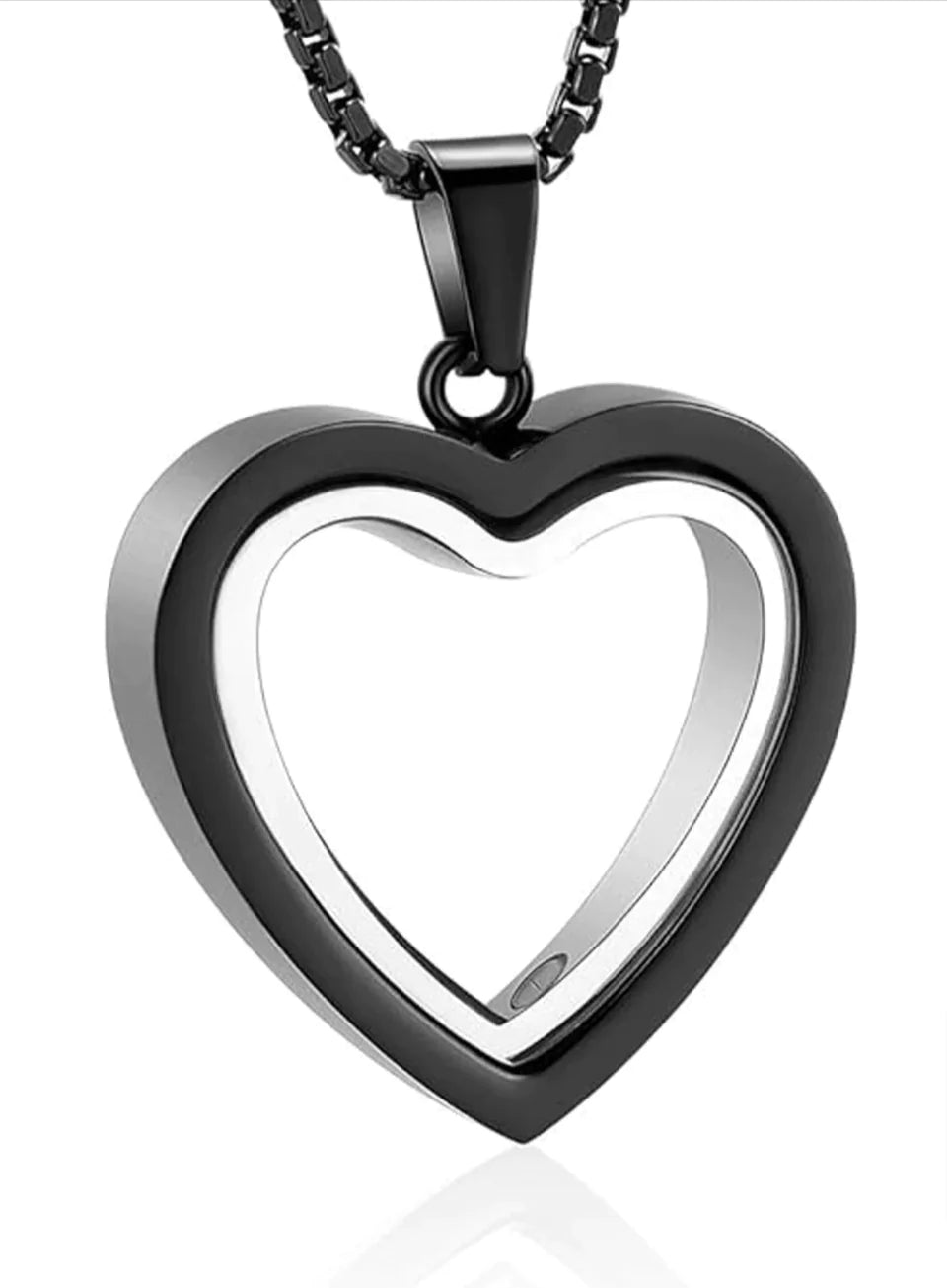 Heartfelt Remembrance: Stainless Steel Heart - Shaped Cremation Pendant - BOUTIQUEAMINESHOP.onlin