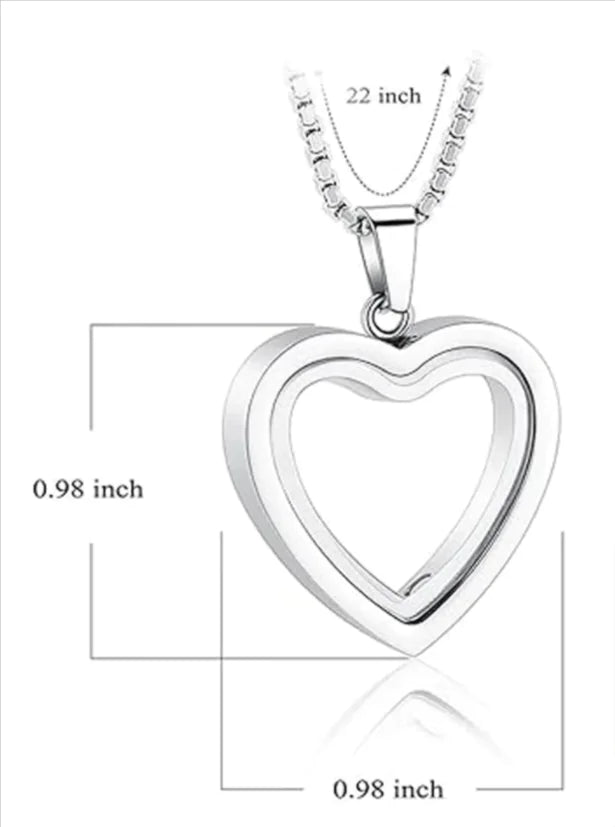 Heartfelt Remembrance: Stainless Steel Heart - Shaped Cremation Pendant - BOUTIQUEAMINESHOP.onlin