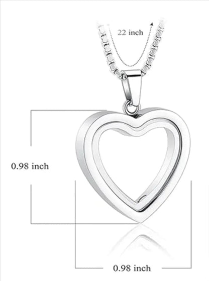 Heartfelt Remembrance: Stainless Steel Heart - Shaped Cremation Pendant - BOUTIQUEAMINESHOP.onlin