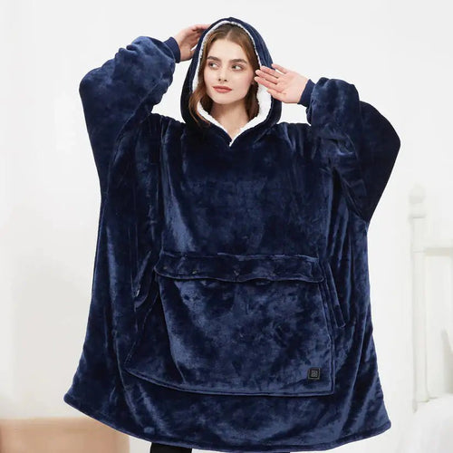 Heated Hoodie Blanket - BOUTIQUEAMINESHOP.onlin