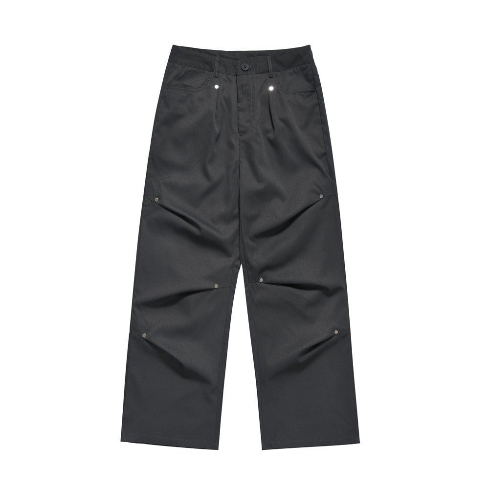 Men's Design Pleated Casual Trousers - BOUTIQUEAMINESHOP.onlin