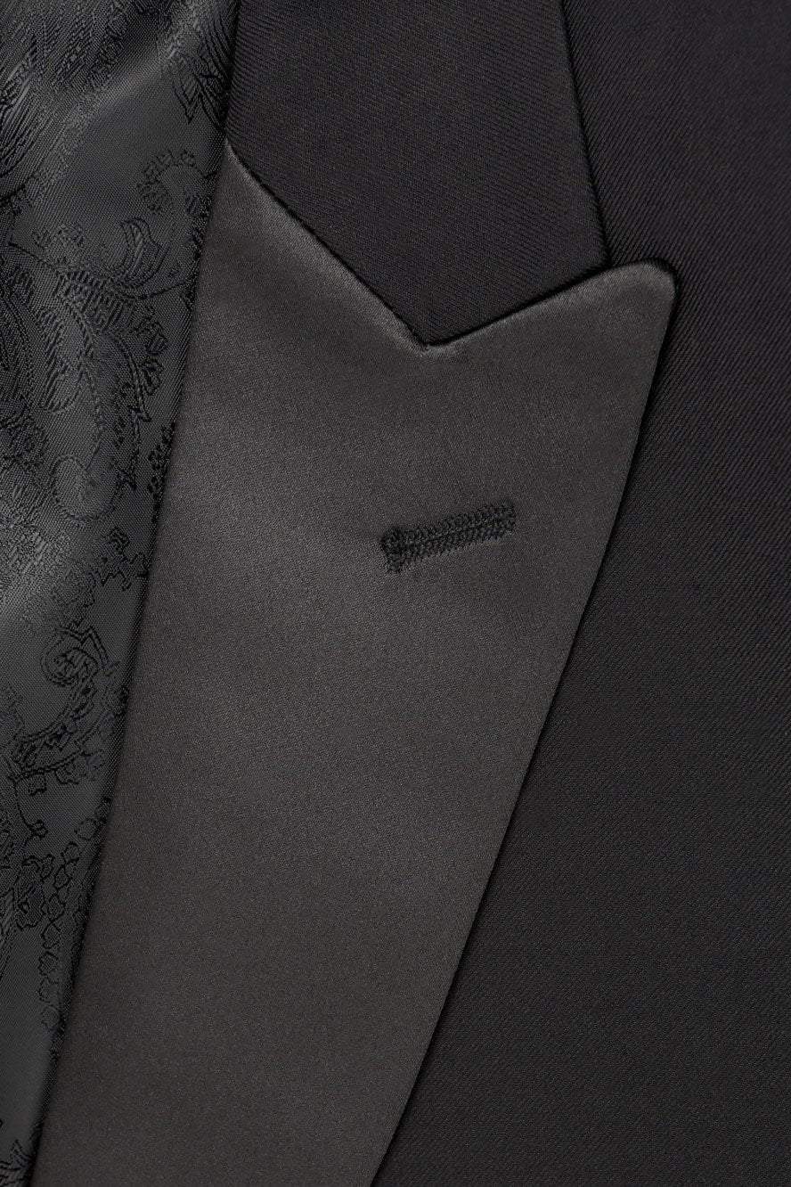 "Milan" Black Tuxedo Jacket Peak (Separates) - BOUTIQUEAMINESHOP.onlin