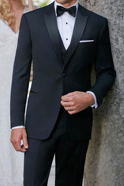 "Milan" Black Tuxedo Jacket Peak (Separates) - BOUTIQUEAMINESHOP.onlin