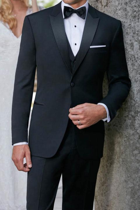 "Milan" Black Tuxedo Jacket Peak (Separates) - BOUTIQUEAMINESHOP.onlin