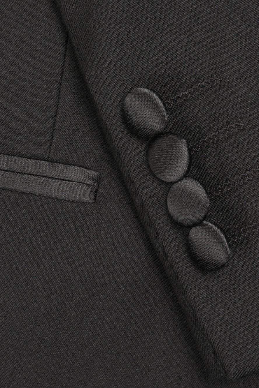 "Milan" Black Tuxedo Jacket Peak (Separates) - BOUTIQUEAMINESHOP.onlin