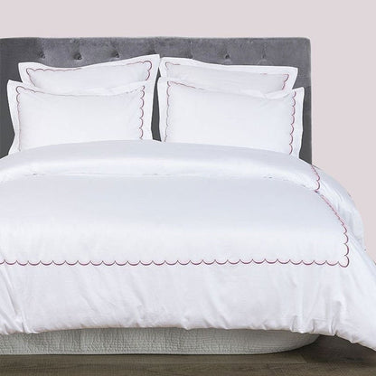 Scallops - Pure Linen Embroidered Edge Duvet Cover Sets - BOUTIQUEAMINESHOP.onlin