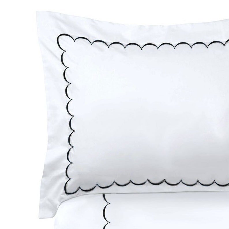 Scallops - Pure Linen Embroidered Edge Duvet Cover Sets - BOUTIQUEAMINESHOP.onlin