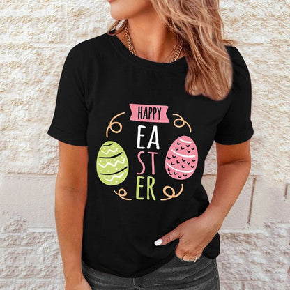 Shirts Women Easter Printed Casual Blouses Short Sleeve Tees - BOUTIQUEAMINESHOP.onlin