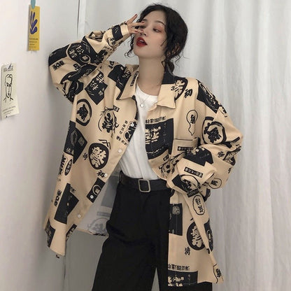 Streetwear Harajuku clothing ladies shirts - BOUTIQUEAMINESHOP.onlin