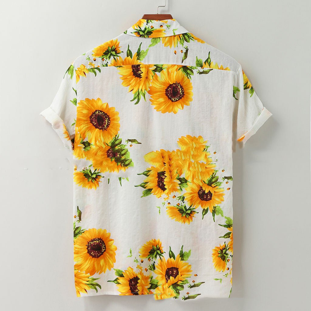 Sunflower print shirt - BOUTIQUEAMINESHOP.onlin