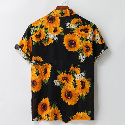 Sunflower print shirt - BOUTIQUEAMINESHOP.onlin