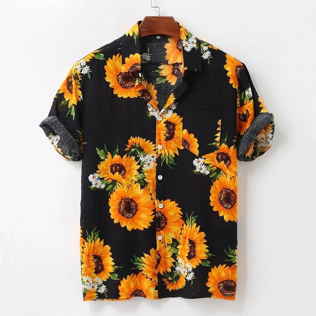 Sunflower print shirt - BOUTIQUEAMINESHOP.onlin