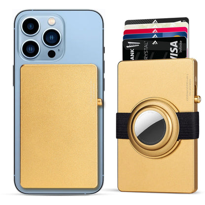 TOYFID All - Aluminum Pop Up Slide Rfid Slim Card Holder Wallet With Airtag Holder - BOUTIQUEAMINESHOP.onlin