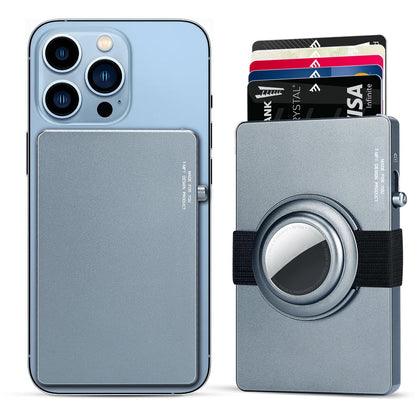 TOYFID All - Aluminum Pop Up Slide Rfid Slim Card Holder Wallet With Airtag Holder - BOUTIQUEAMINESHOP.onlin