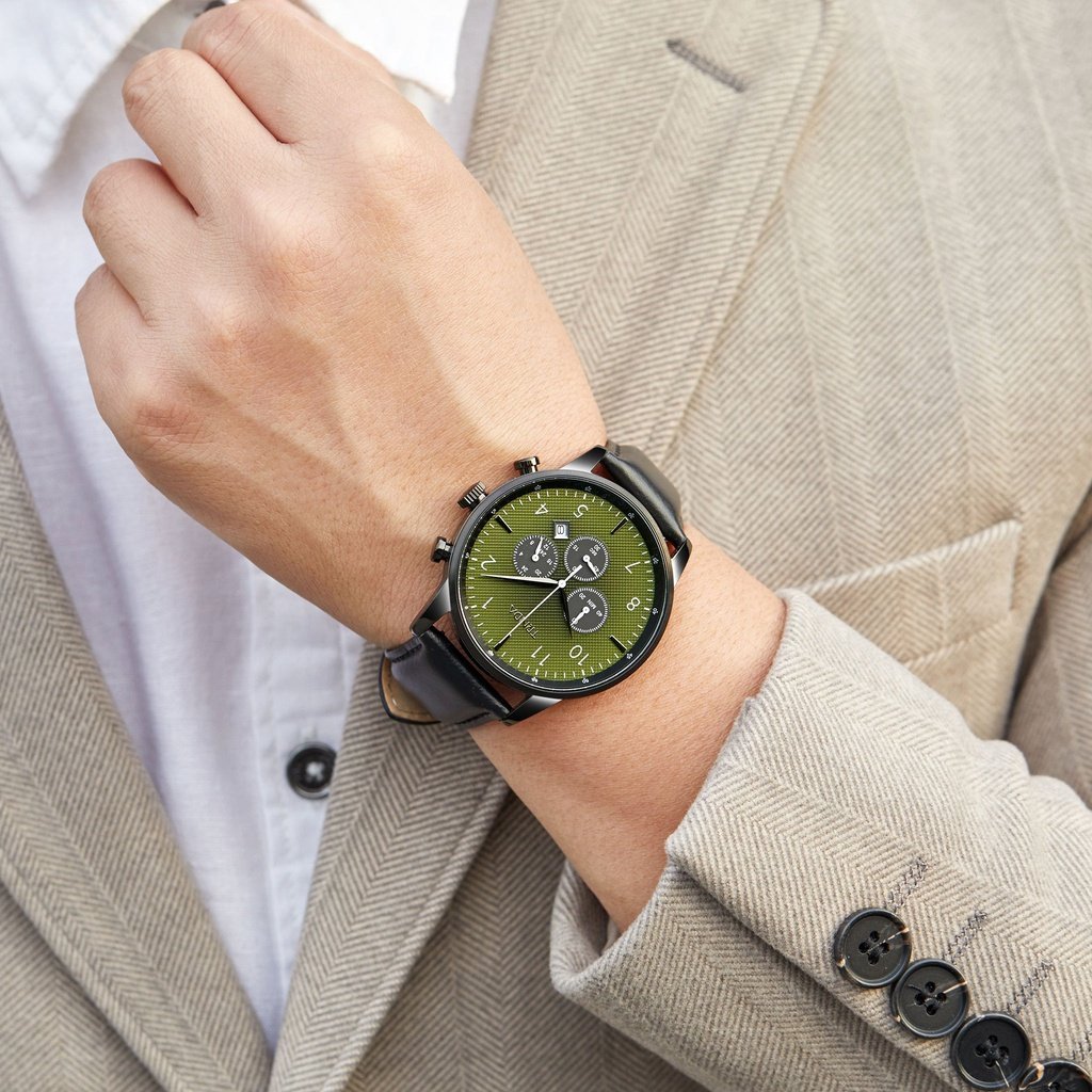 Trnda Men's Stainless Steel Watch, Gradient Seaweed Green | Trn - 43blk - BOUTIQUEAMINESHOP.onlin