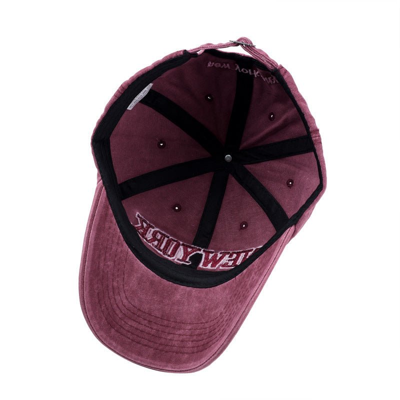 Washed cotton three - dimensional cap - BOUTIQUEAMINESHOP.onlin