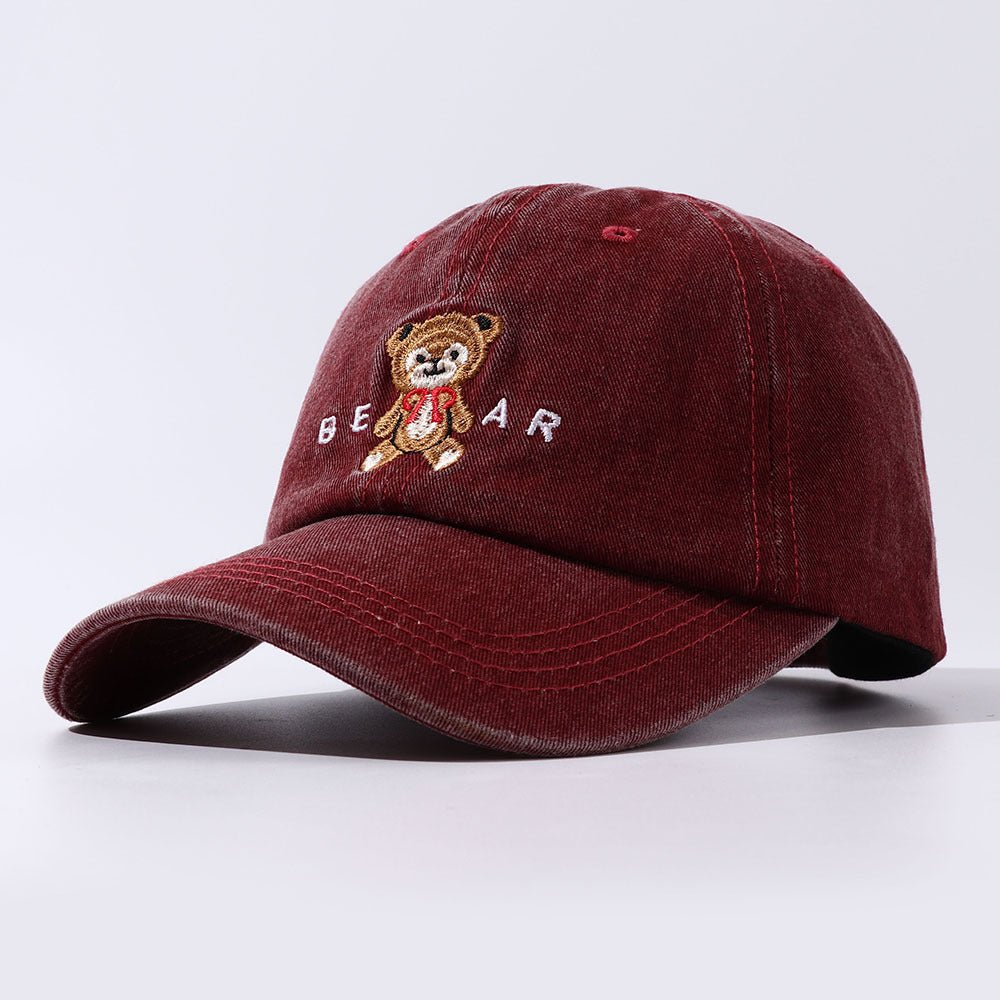 Women Cartoon Teddy Bear Embroidery Dad Hats - BOUTIQUEAMINESHOP.onlin