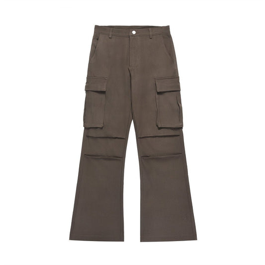 Workwear Multi - pocket Bootleg Pants Men - BOUTIQUEAMINESHOP.onlin