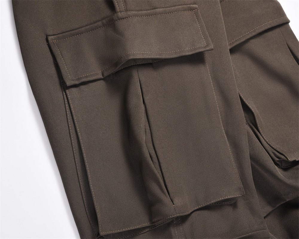Workwear Multi - pocket Bootleg Pants Men - BOUTIQUEAMINESHOP.onlin